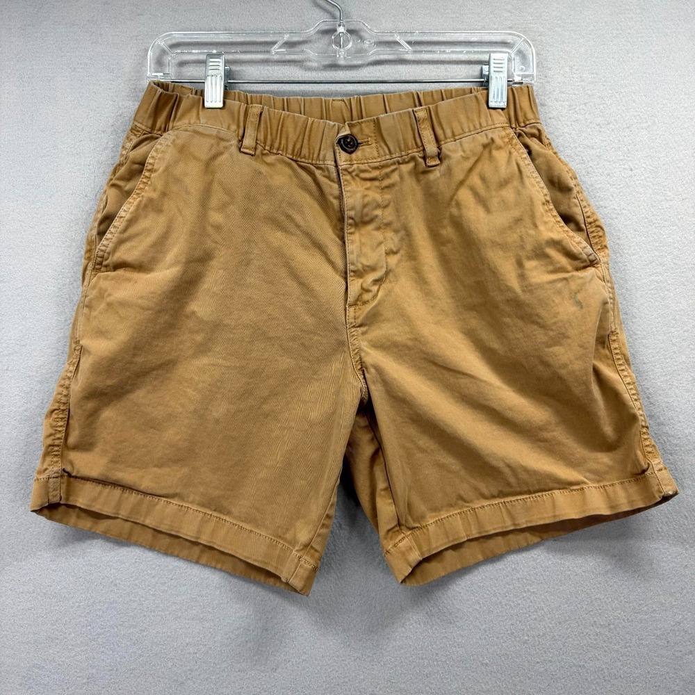 Bearbottom Chino Shorts Mens Medium W28* Brown Cotton Stretch 7" Elastic Waist
